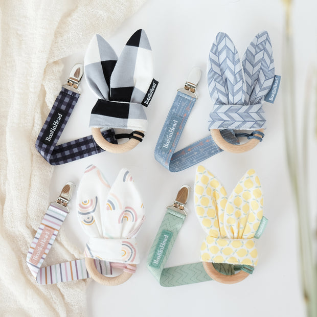 NEW! BunBun Teether & Pacifier Clip Combo