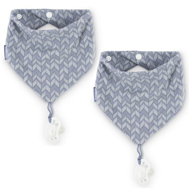 NEW! 2-Pack Pacifier Holder PaciGrip Bibs