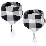 NEW! 2-Pack Pacifier Holder PaciGrip Bibs