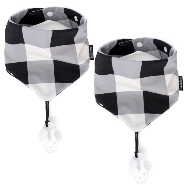 NEW! 2-Pack Pacifier Holder PaciGrip Bibs