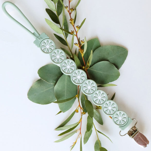 NEW! 2-Pack Silicone Citrus Pacifier Clips