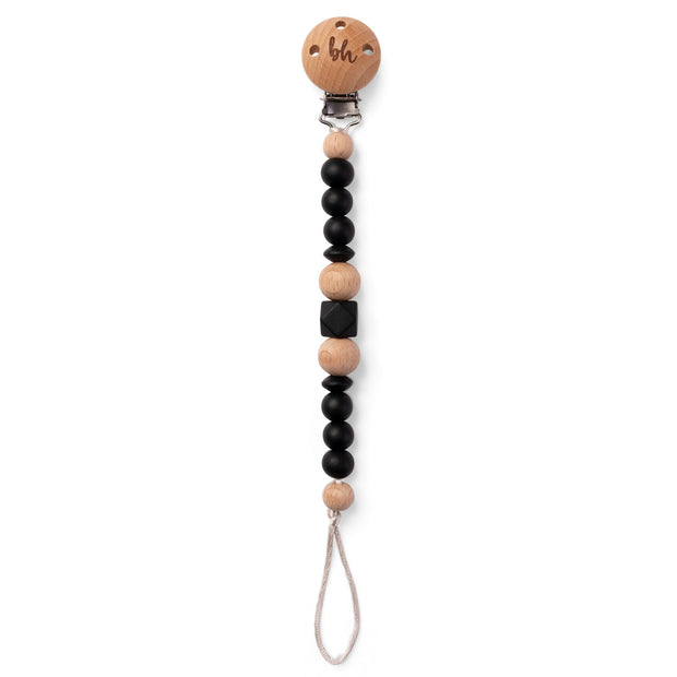 Wood Beaded Pacifier Clips