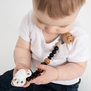 Wood Beaded Pacifier Clips