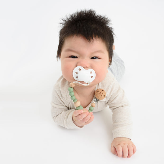 Wood Beaded Pacifier Clips